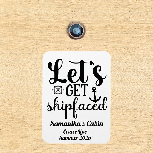  Cruise Vacation Ship Door Shipfaced Funny Magnet