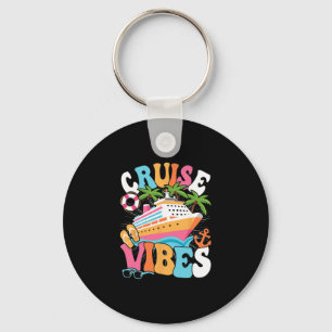 Cruise Vibes Groovy Sea Trip Women Girls Kids Keychain
