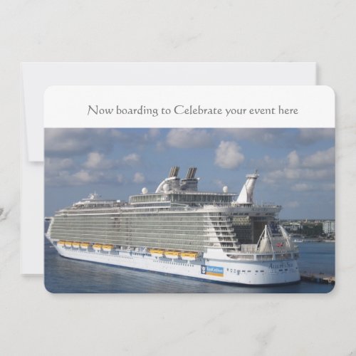 Cruise wedding invitation