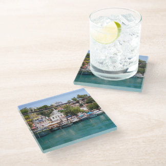 Cruise yachts near the port of Antalya Glass Coaster
