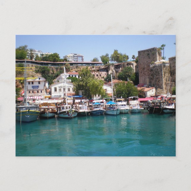Cruise yachts near the port of Antalya Postcard (Front)