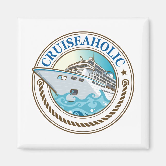 Cruiseaholic Cruise Ship Vacation Cruising Lover Magnet (Front)