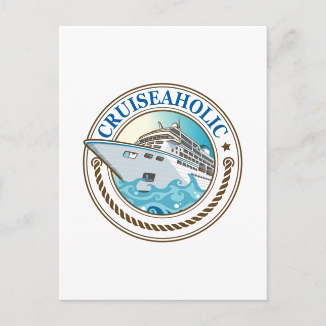 Cruiseaholic Cruise Ship Vacation Cruising Lover Postcard (Front)