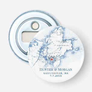 Cruiseport Gloucester Wedding Cape Ann Map Favor Bottle Opener
