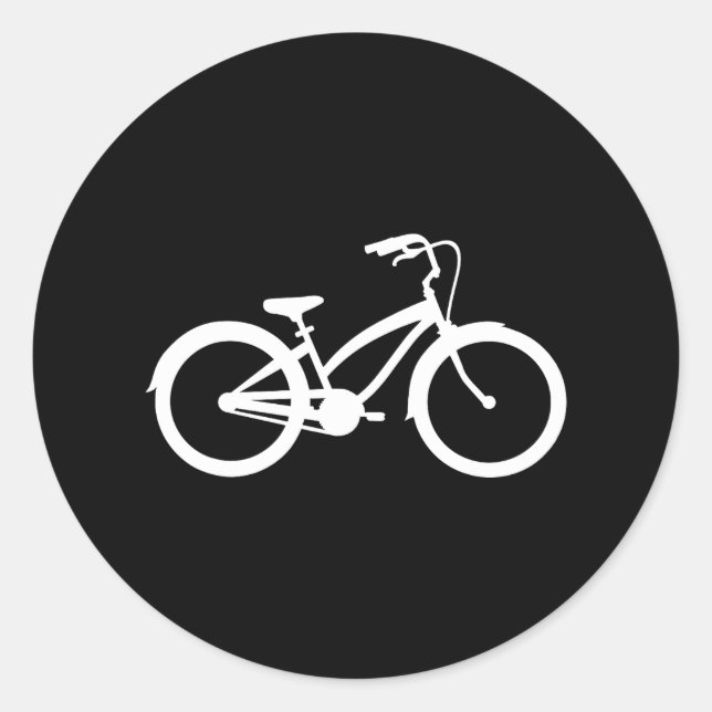 Cruiser bike classic round sticker (Front)