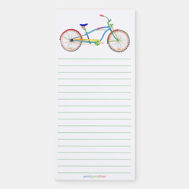 Cruiser Bike Magnetic Notepad (Front)