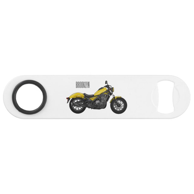 Cruiser motorcycle cartoon illustration bar key (Front (Horizontal))