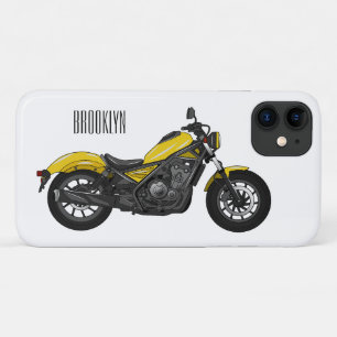 Cruiser motorcycle cartoon illustration iPhone 11 case