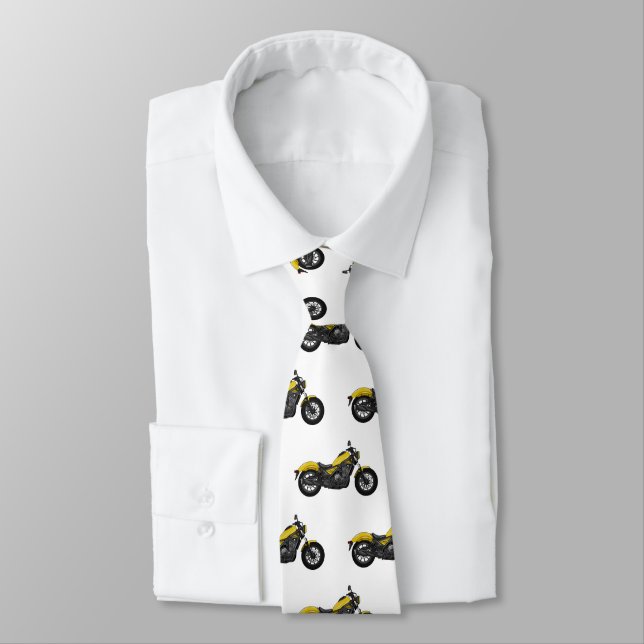 Cruiser motorcycle cartoon illustration  neck tie (Tied)