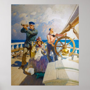 Cruises by Newell Convers Wyeth Poster