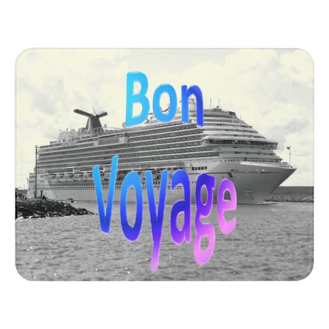 CruiseShip Bon Voyage Sign (Contemporary Front)