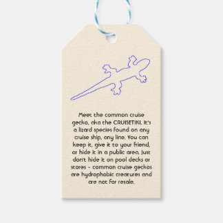 CRUISETIKI! Blue Common Cruise Gecko Gift Tags