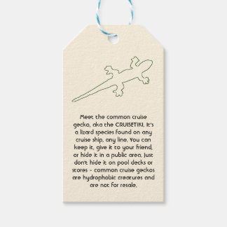 CRUISETIKI! Green Common Cruise Gecko Gift Tags