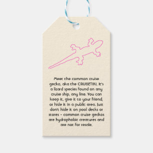 CRUISETIKI! Pink Common Cruise Gecko Gift Tags