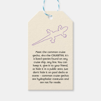 CRUISETIKI! Purple Common Cruise Gecko Gift Tags
