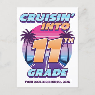 Cruisin’ Back to School 11th Grade Holiday Postcard