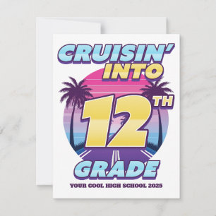 Cruisin’ Back to School 12th Grade Note Card