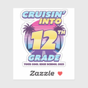 Cruisin’ Back to School 12th Grade Sticker