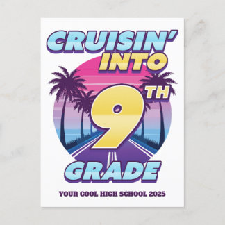 Cruisin’ Back to School 9th Grade Holiday Postcard