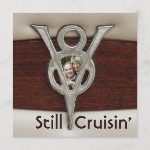 Cruisin Couple Photo Anniversary Party Invitation