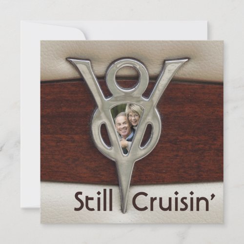 Cruisin Couple Photo Anniversary Party Personalized Invitation
