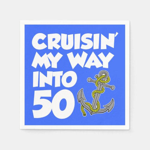 Cruisin My Way Into 50 Boat Themed Party Napkins