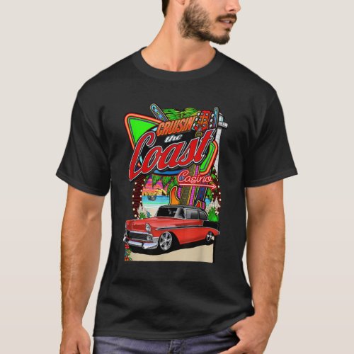 Cruisin the Coast Classic Car Rod Run Casino Tropi T_Shirt