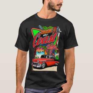 Cruisin the Coast Classic Car Rod Run Casino typog T-Shirt