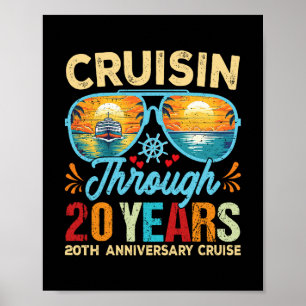 Cruisin Through 20 Years 20th Wedding Anniversary Poster