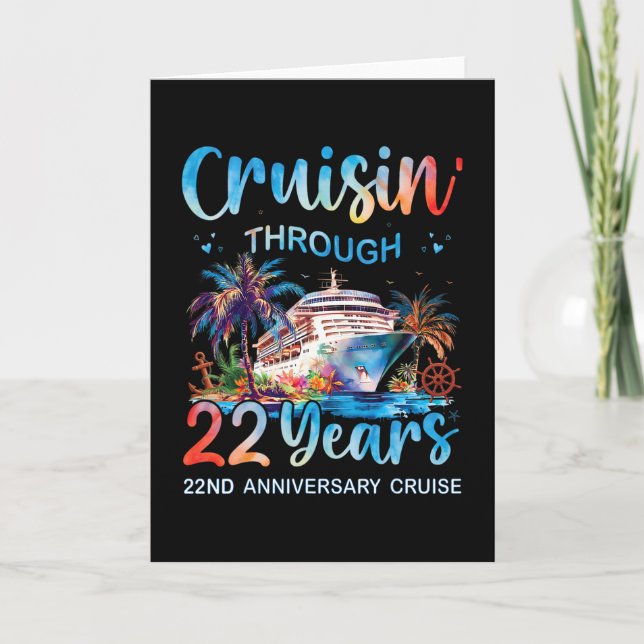 Cruisin Through 22 Years 22nd Anniversary Cruise T Card (Front)
