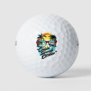 Cruisin’ Through Paradise: Tropical Escape Vibes Golf Balls
