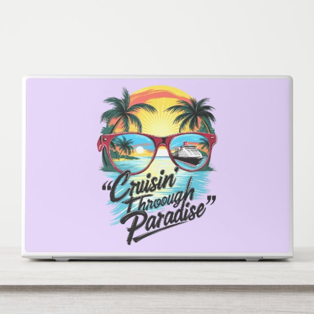 Cruisin’ Through Paradise: Tropical Escape Vibes  HP Laptop Skin (Front)