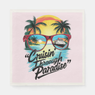 Cruisin’ Through Paradise: Tropical Escape Vibes Napkins
