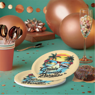 Cruisin’ Through Paradise: Tropical Escape Vibes  Paper Plates