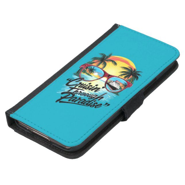 Cruisin’ Through Paradise: Tropical Escape Vibes  Samsung Galaxy Wallet Case (Bottom)