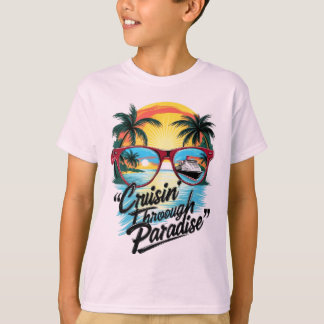Cruisin’ Through Paradise: Tropical Escape Vibes T-Shirt
