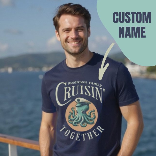 Cruisin' Together Family Cruise Personalized Retro T-Shirt (Cruisin' Together Family Cruise Personalized Retro T-Shirt.)