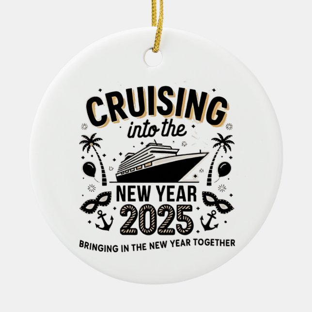 Cruising 2025 Making Memories Together Family  Ceramic Ornament (Front)