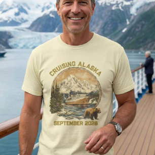 Cruising Alaska Retro Distressed Ship Embarkation T-Shirt