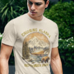 Cruising Alaska Retro Distressed Ship Embarkation  T-Shirt<br><div class="desc">You may change the style of this shirt by choosing More > under the style option. It may be personalized in the area provide or customizing by choosing the click to customize further option and changing the name, initials or words. You may also change the text color and style or...</div>