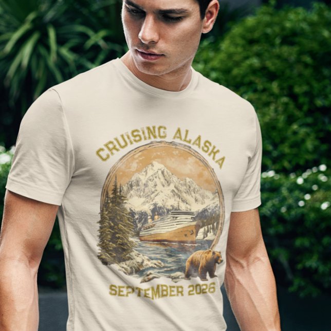 Cruising Alaska Retro Distressed Ship Embarkation  T-Shirt (Creator Uploaded)