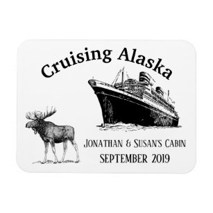 Cruising Alaska Ship and Moose Magnet