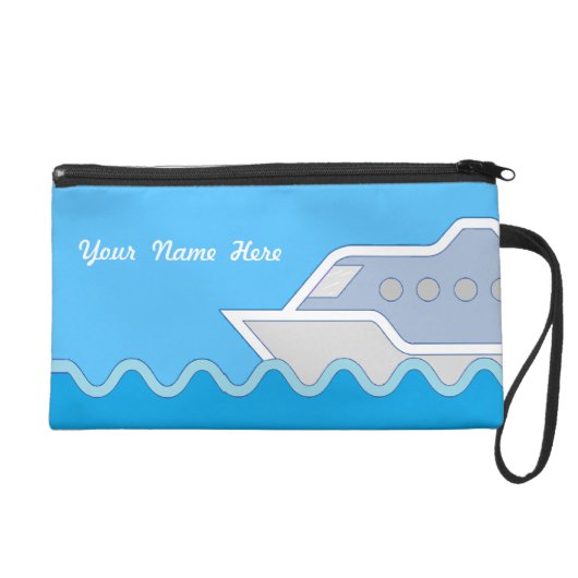 Cruising Along Personalized Name Wristlet Purse (Front)