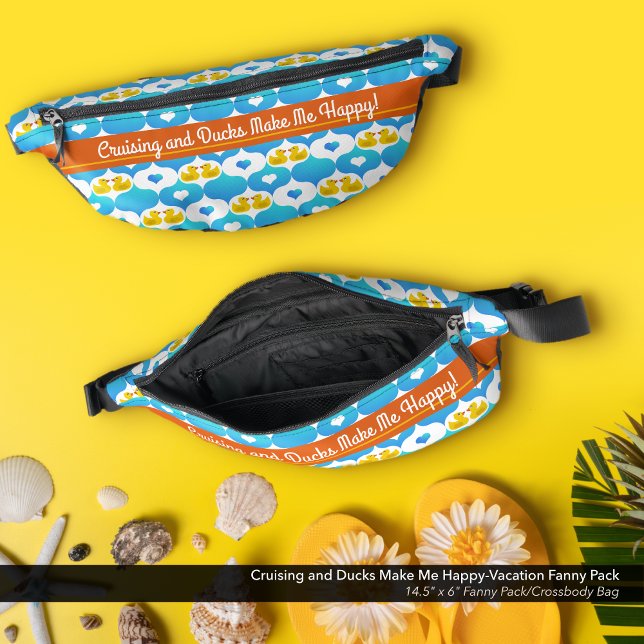 Cruising and Ducks Make Me Happy-Vacation Fanny Pack (Cruising and Ducks Make Me Happy-Vacation Fanny Pack/Crossbody Bag)