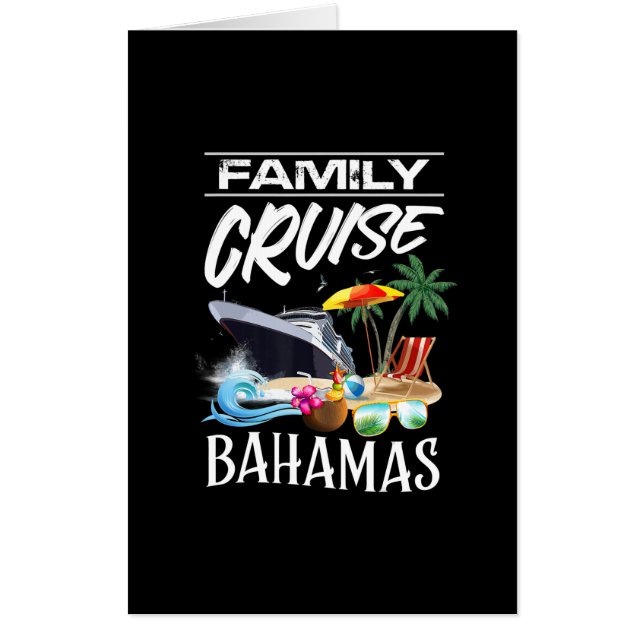 Cruising | Bahamas Family Cruise Vacation Trip Card (Front)