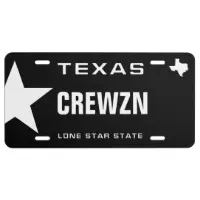 : Glitter Cowboy Star License Plate Texas Lonestar State TX Auto  Tag NOT Real Glitter : Automotive