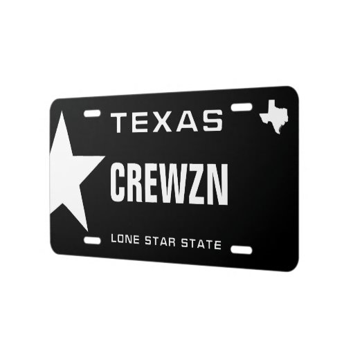 Cruising Black Texas License Plate Zazzle