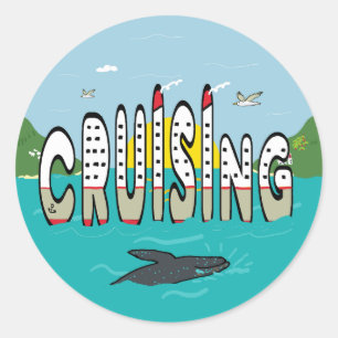Cruising Classic Round Sticker