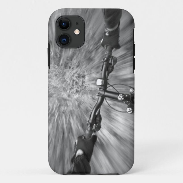 Cruising down a buff section of singletrack Case-Mate iPhone case (Back)