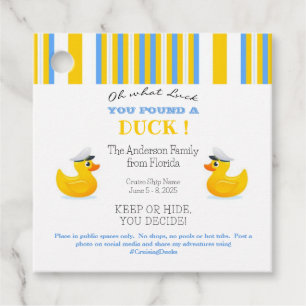 Cruising Duck Favor Tags